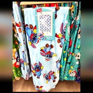 Disney's Stitch Christmas Throw Blanket